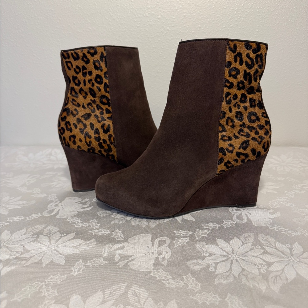 Rockport Adiprene by Adidas Seven To 7 Leather Bootie Brown/Leopard Size 7